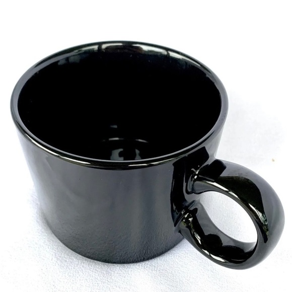 2017 Black Ceramic Starbucks 12 oz 354 ml White Logo Collectible Coffee Cup Mug - Picture 2 of 3